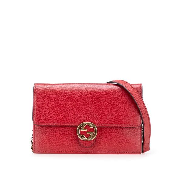 Gucci Interlocking G Leather Chain Wallet - Picture 1 of 10